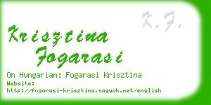 krisztina fogarasi business card